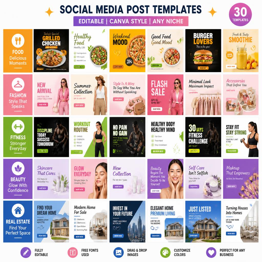 Bônus: coleção com mais de 500 templates prontos para editar